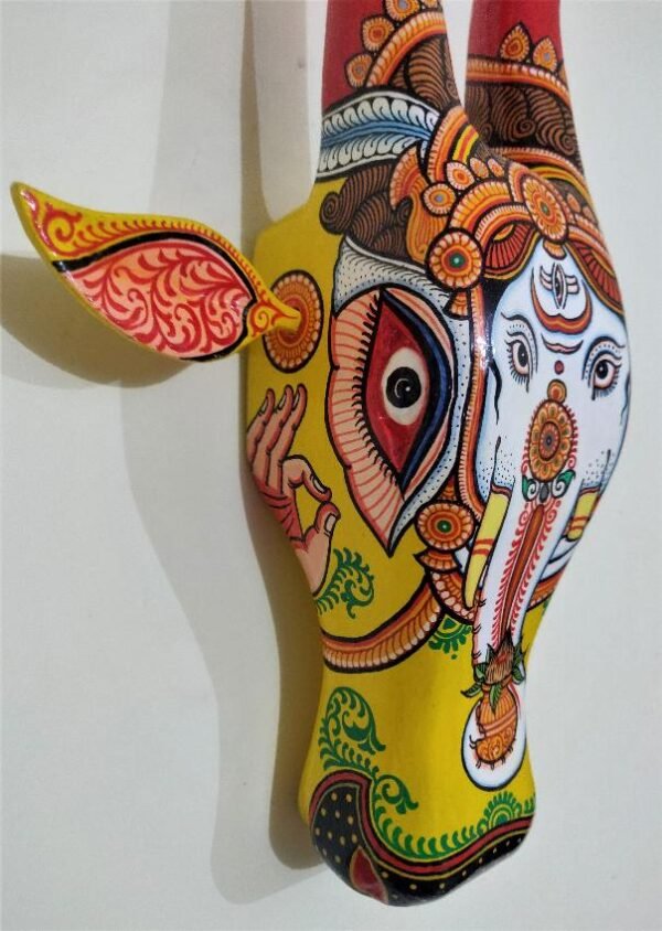 Cow Head with Lord Ganesh