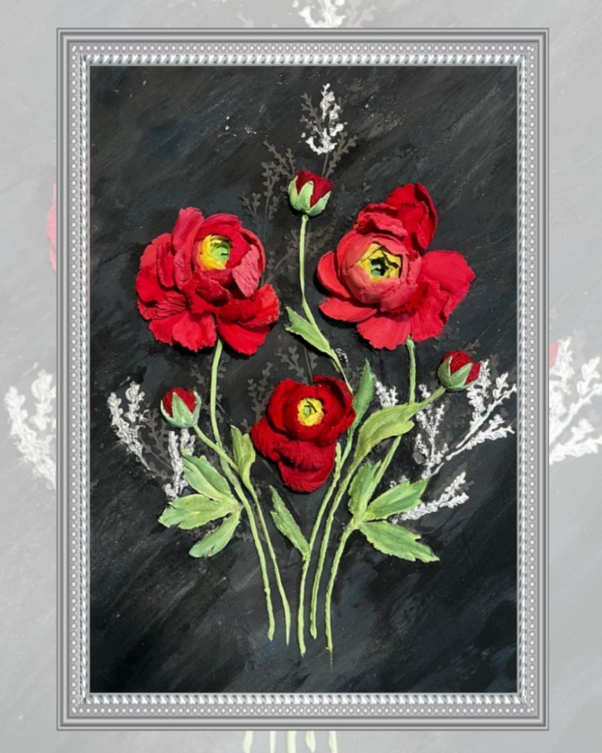 Floral Sculpture Painting