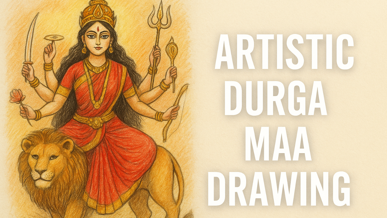Artistic Durga Maa Drawing