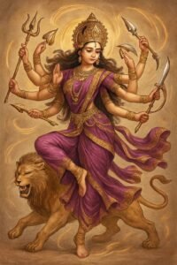 Atistic Durga Maa Drawing