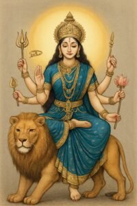 Atistic Durga Maa Drawing