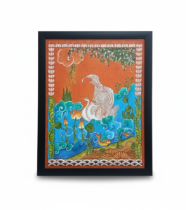 Hamsadhwani: Majestic Swan Traditional Indian Art