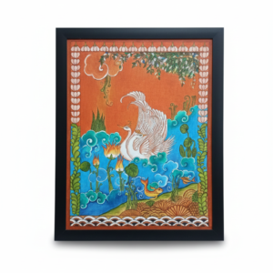 Hamsadhwani: Majestic Swan Traditional Indian Art